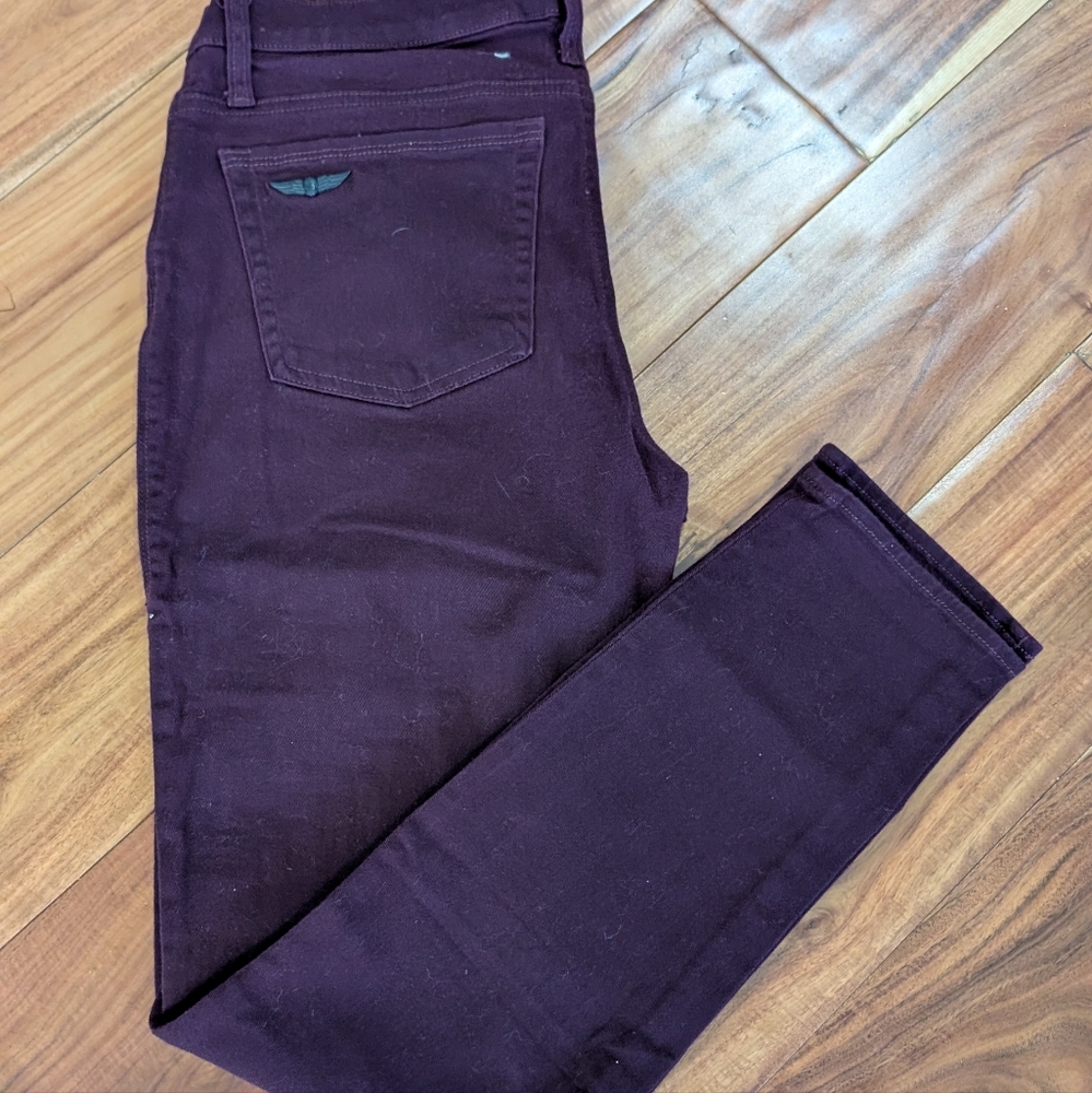 Rock & Republic Berlin Burgundy Jeans Size 12 ❤️